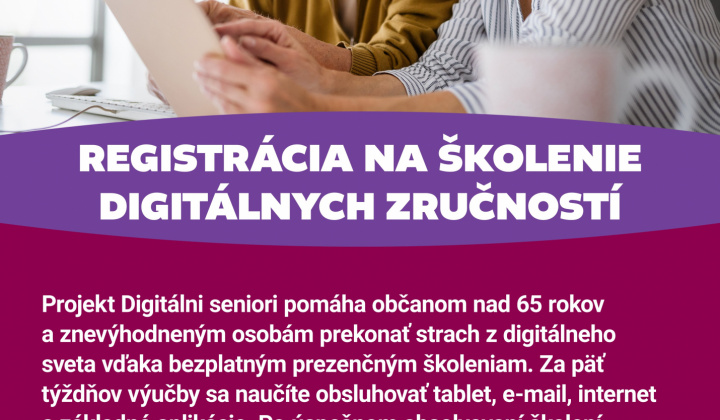 Fotka - Zlepšovanie digitálnych zručností a distribúcia Senior tabletov