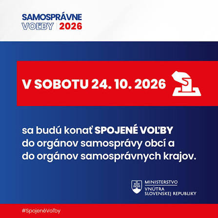 Fotka - Voľby do orgánov samosprávy obcí a do orgánov samosprávnych krajov 24.10.2026