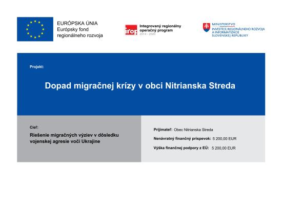 Fotka - Dopad migračnej krízy v obci Nitrianska Streda